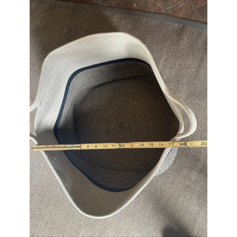 XLarge Cotton Rope Woven Laundry Basket Measurements In Photos